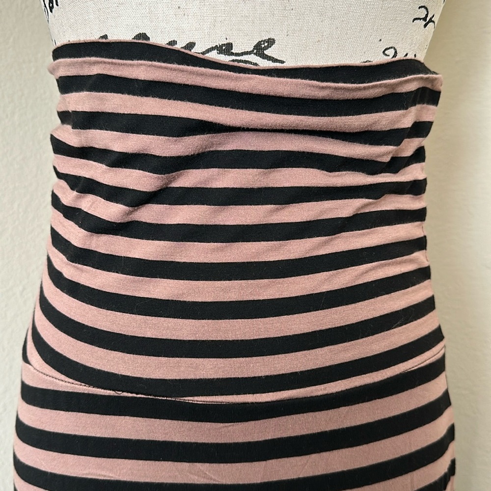 Tan / Black Striped Maxi Skirt - Picture 3 of 5